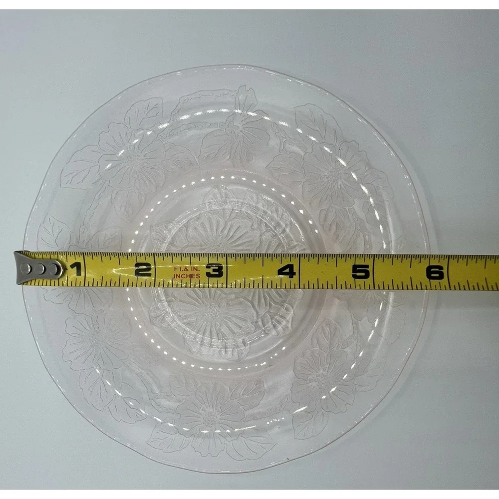 MacBeth Evans Dinner Plate Saucer Salad Bowl 4pc Pink Depression Glass Dogwood
